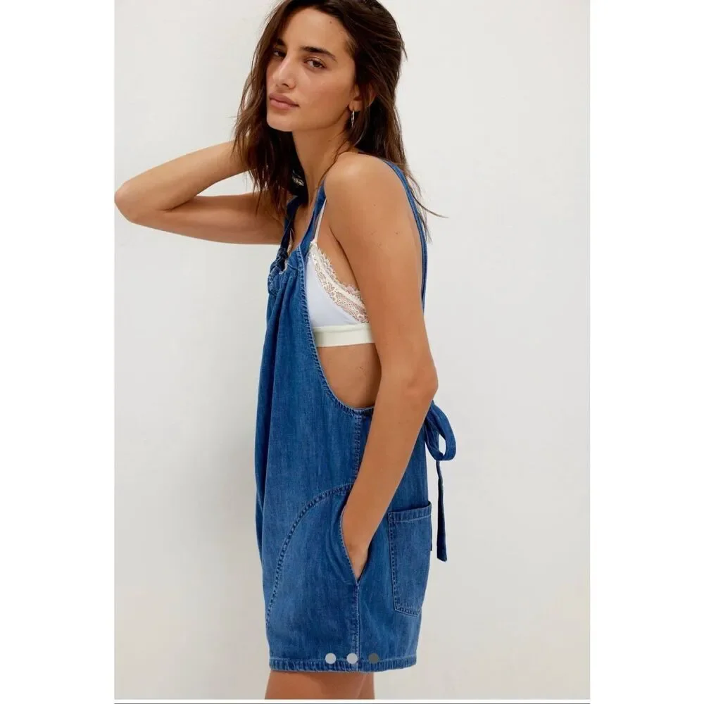 We The Free Freebird Shortalls L Romper - Picture 3 of 11